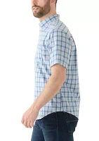 Short Sleeve Gingham Poplin Shirt