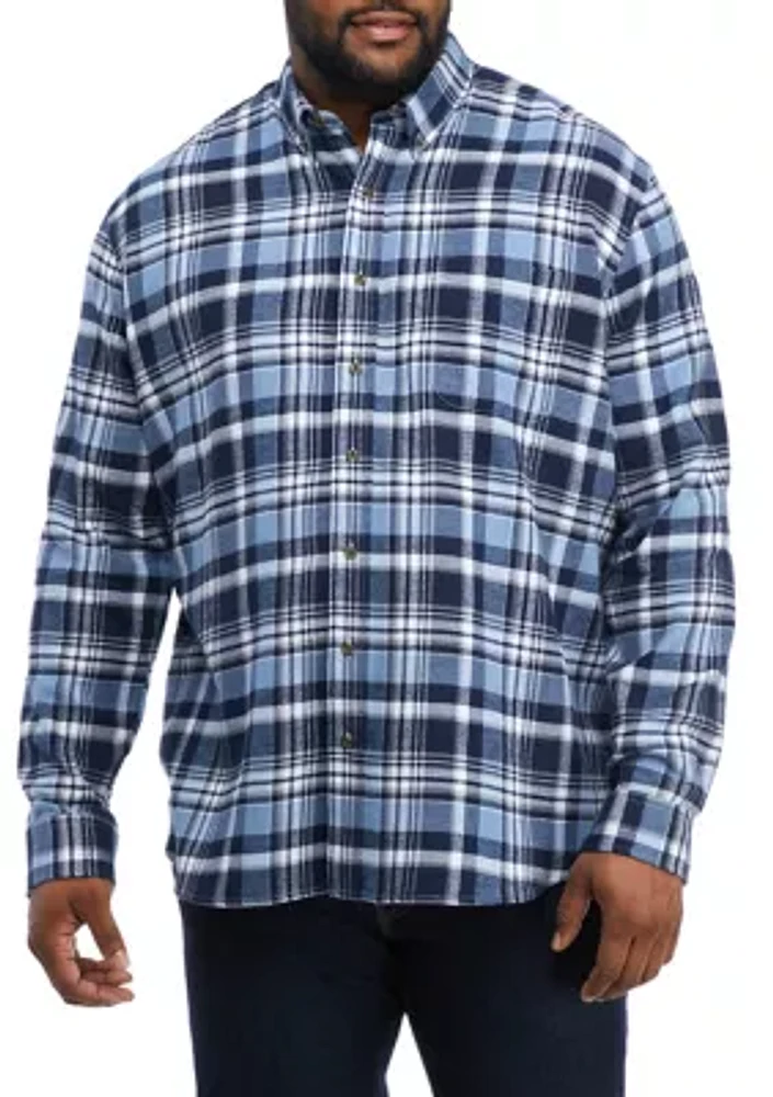 Big & Tall Long Sleeve Plaid Flannel Shirt