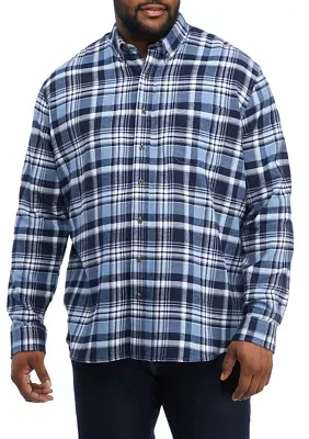 Big & Tall Long Sleeve Plaid Flannel Shirt