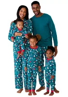 Men's Holiday Lights Long Sleeve Notch Pajama Set