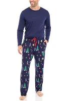 Men's Nutcracker Solid Long Sleeve Pajama Top