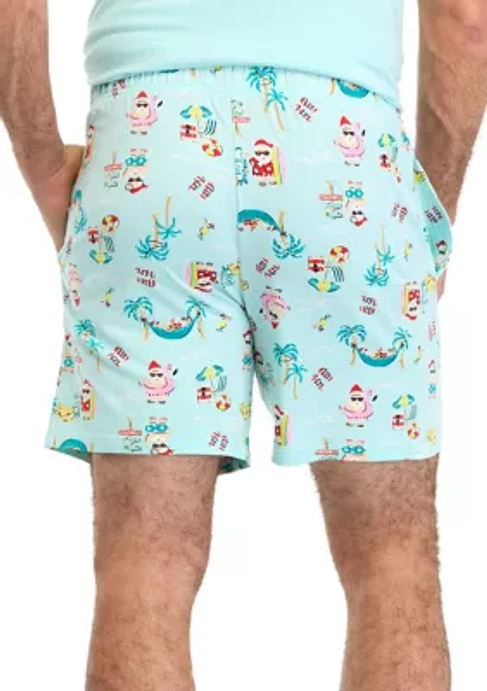 Men's Beachy Christmas Pajama Shorts