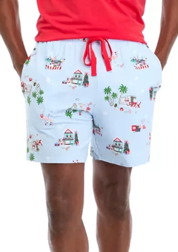 Men's Holiday Shopping Pajama Shorts