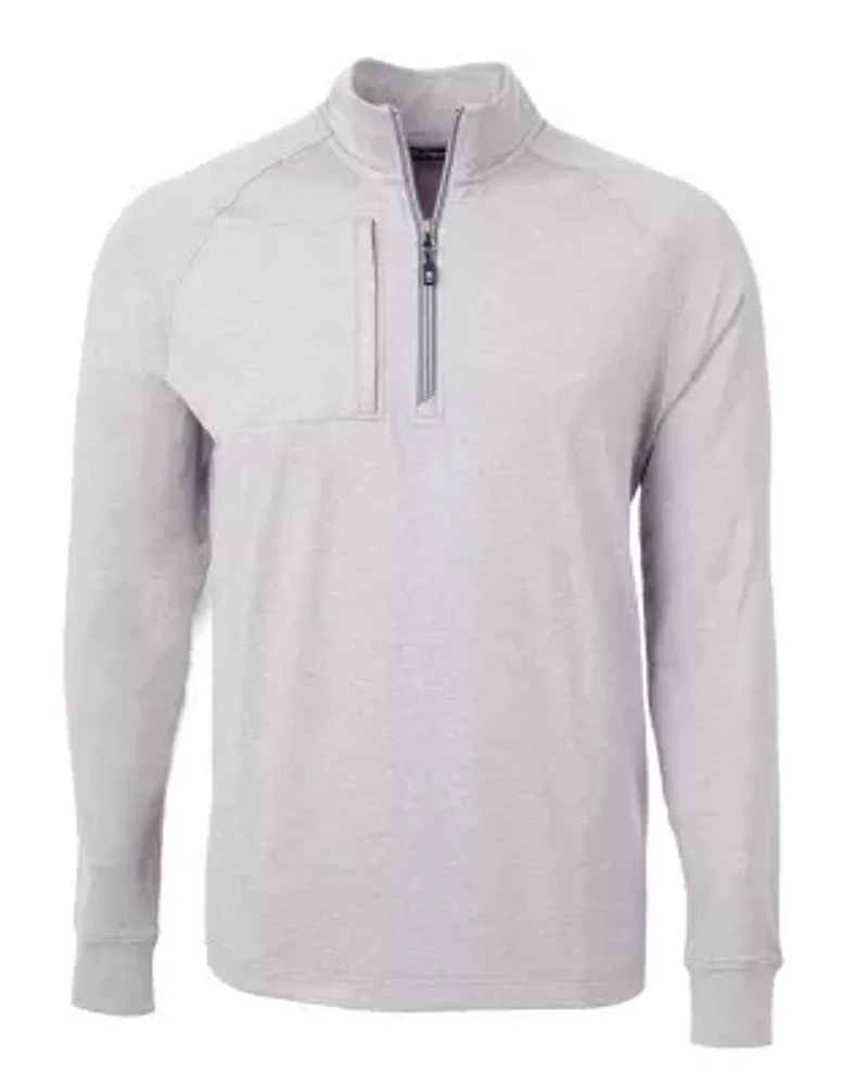 Adapt Eco Knit Heather Mens Big & Tall Quarter Zip Pullover