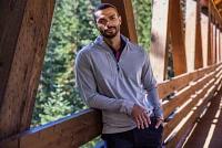 Adapt Eco Knit Heather Mens Big & Tall Quarter Zip Pullover