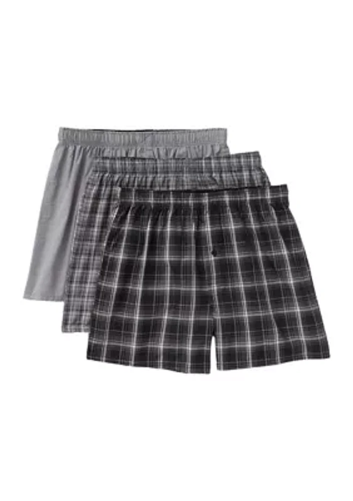 Men's 3 Pack Woven Boxers