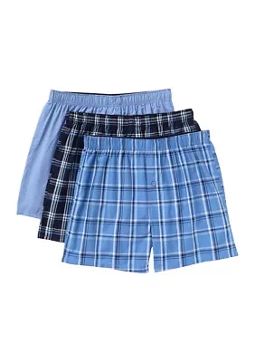 Men's 3 Pack Woven Boxers