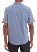 Short Sleeve Woven Hybrid Shirt