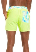 Printed Waistband Swim Trunks