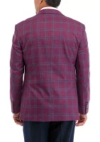 Burgundy Plaid Sport Coat