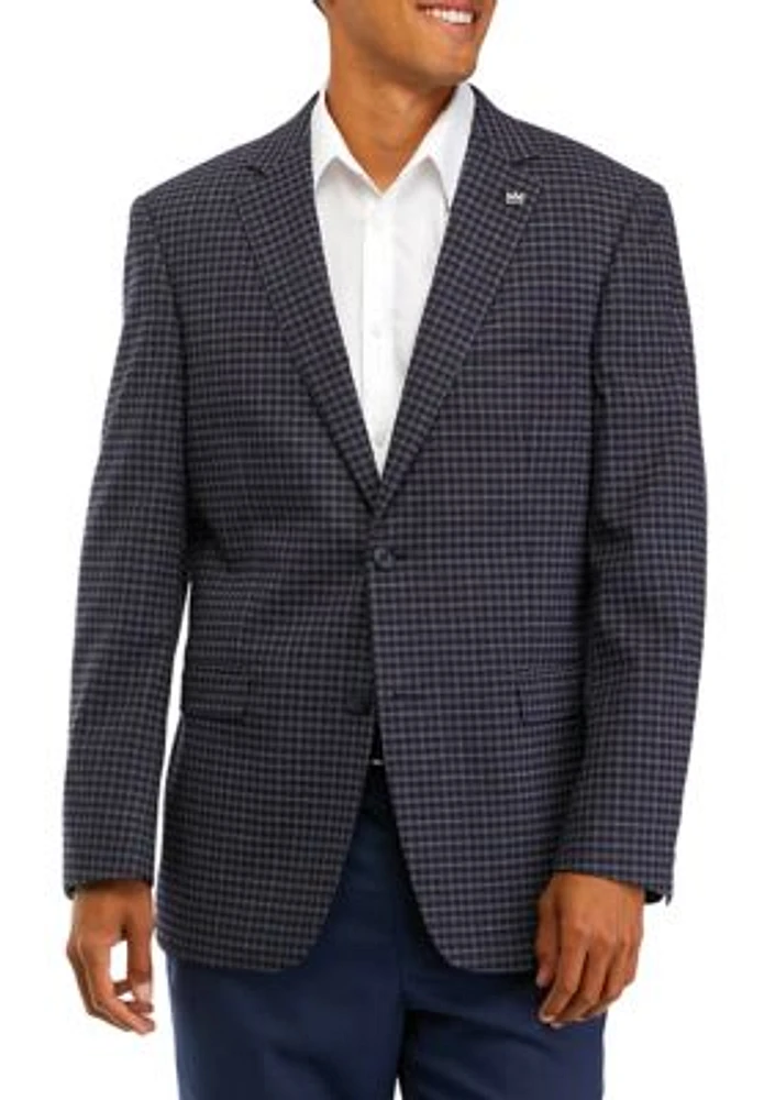 Check Faux Suede Sportcoat