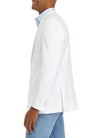 White Linen Solid Sportcoat