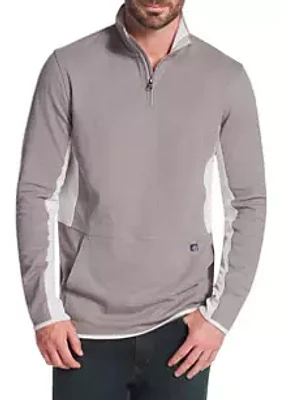 Chaps Long Sleeve 1/4 Zip Mock Neck Performance Pullover