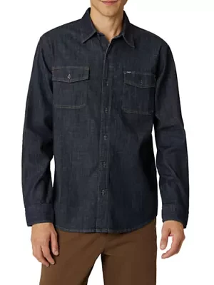 Untucked Stretch Chambray Shirt