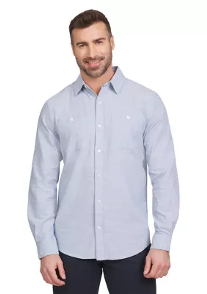 Long Sleeve Chambray Woven Shirt