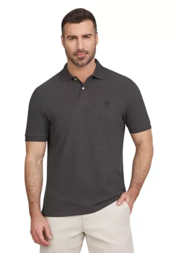 Solid Short Sleeve Piqué Polo Shirt