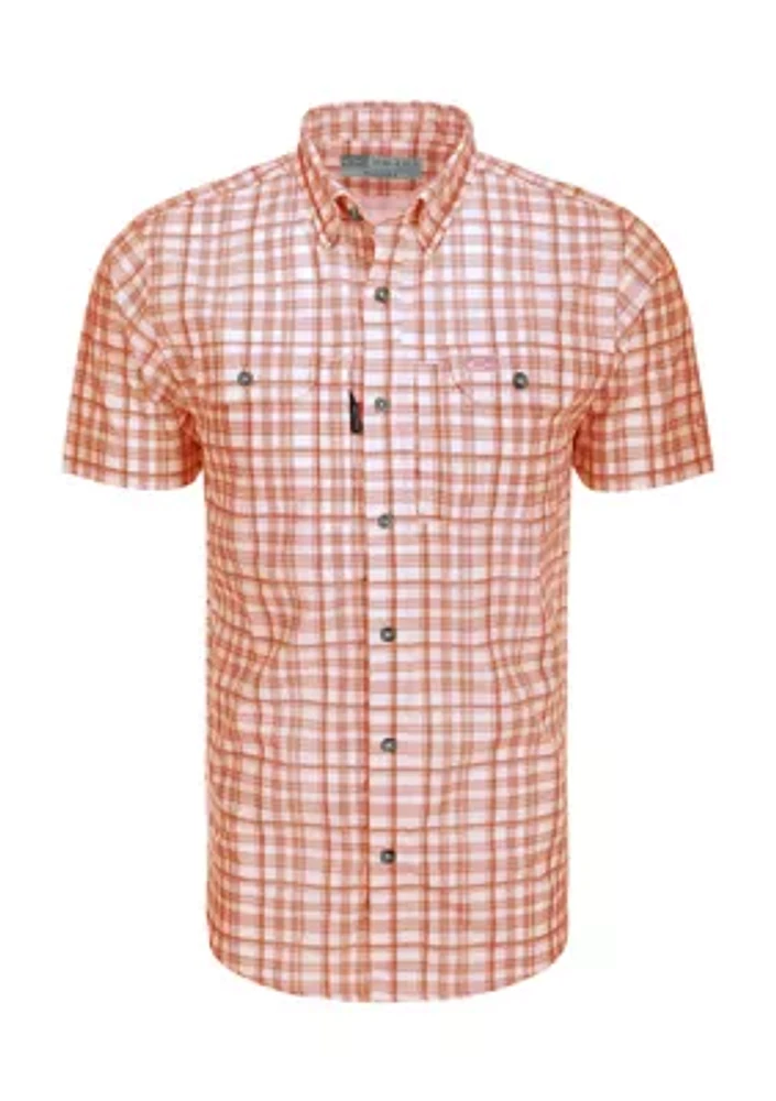 Men's Hunter Creek Windowpane Plaid Short Sleeve Shirt