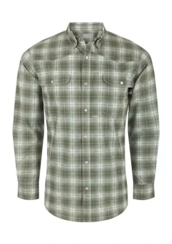 Cinco Ranch Western Fall Plaid Long Sleeve Shirt