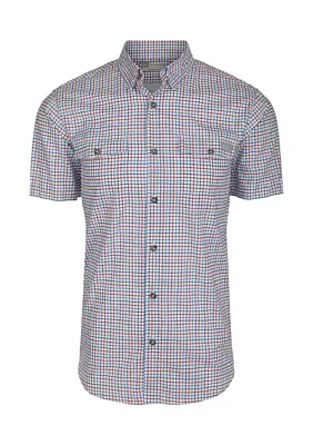 Men's Frat Button Down Short Sleeve Tattersall Shirt