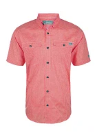 Frat Gingham Check Button-Down Short Sleeve Shirt