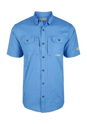 Wingshooter Trey Solid Dobby Button-Down Short Sleeve Shirt