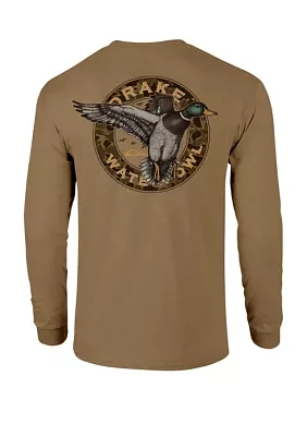 Men's Circle Mallard Long Sleeve Graphic T-Shirt