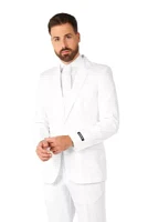 Solid White  2 Piece Suit + Tie