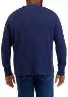 Big & Tall Long Sleeve Thermal Henley Shirt