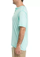 Short Sleeve Jaspe Henley Shirt