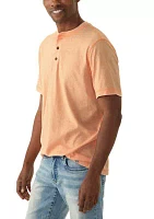 Short Sleeve Jaspe Henley Shirt