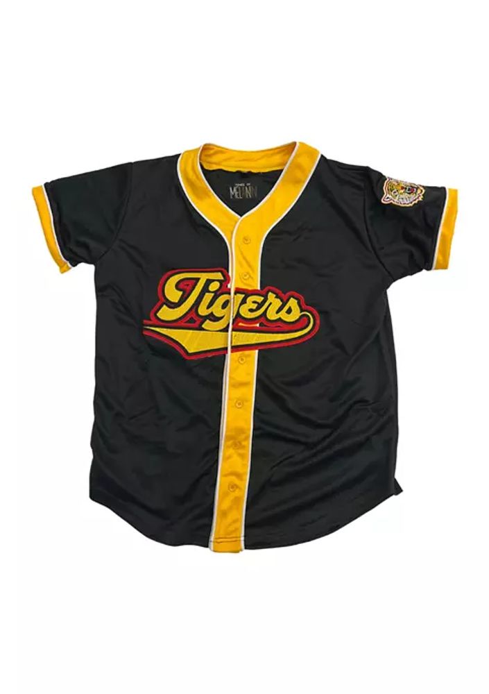 Men's Black Grambling Tigers Baseball Jersey