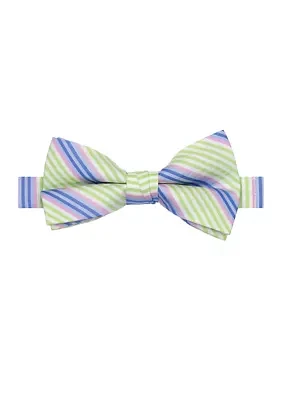 Multi Bar Seersucker Stripe Bow Tie