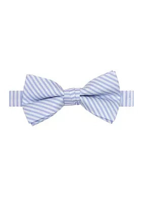 Two Bar Seersucker Stripe Bow Tie