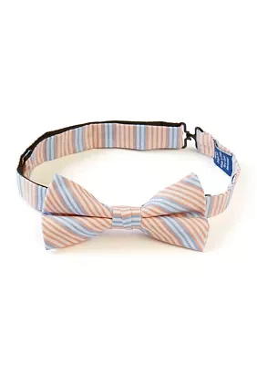 Multi Bar Stripe Seersucker Bowtie
