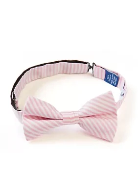 Two Bar Seersucker Stripe Bowtie