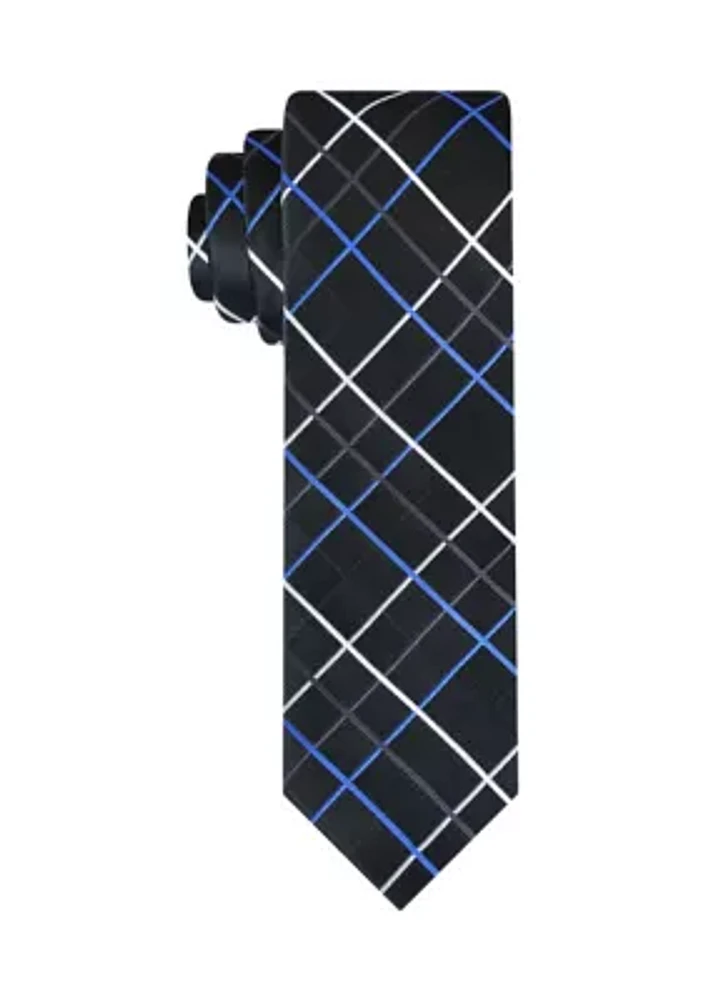 Textured Grid Printed Tie