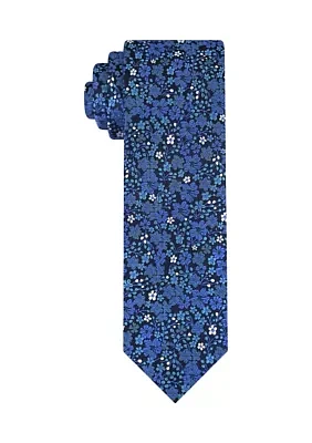 Allover Small Floral Printed Tie