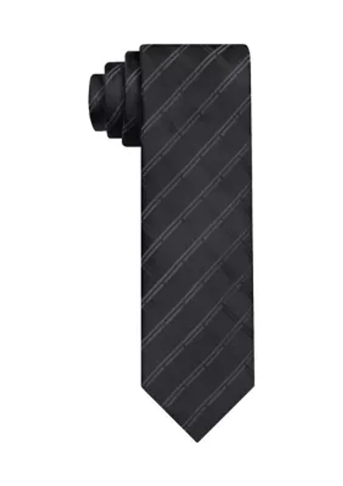 Satin Grid Tie