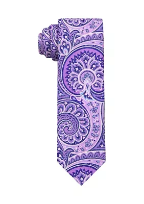 Printed Paisley Microfiber Tie