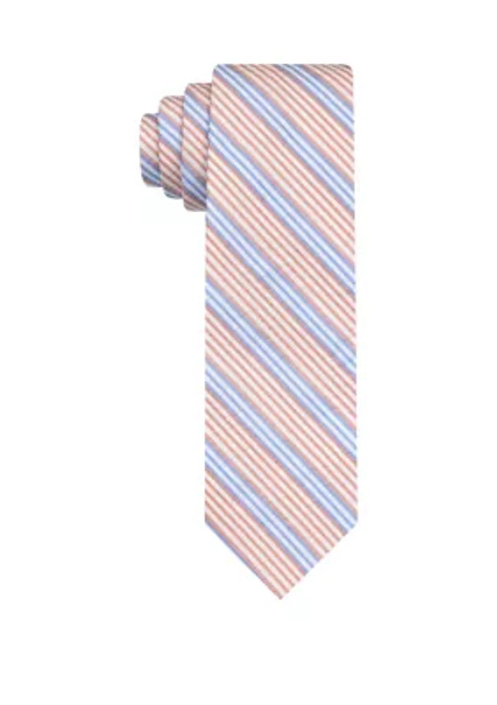 Simple Seersucker Stripe Tie