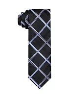 Grid Printed Double Satin Tie