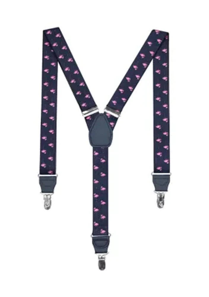 Flamingo Printed Suspenders