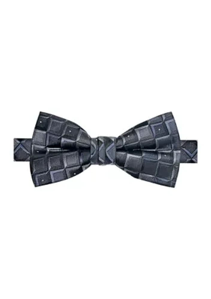 Textured Square Geometric Bowtie