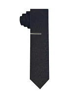 Tonal Paisley Tie and Bar Set