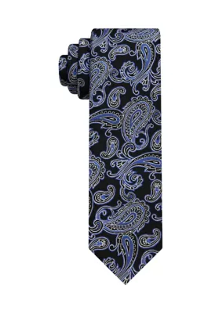 Men's Allover Paisley Print Tie