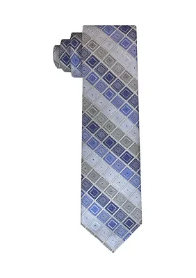 Men's Geometric Grid Printed Tie