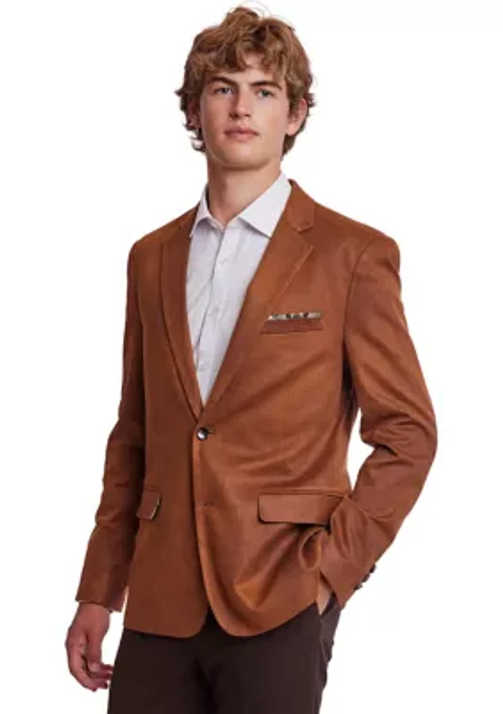 Vegan Leather Slim Fit Sport Coat