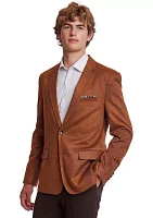 Vegan Leather Slim Fit Sport Coat