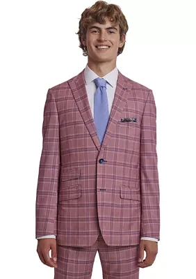 Men's Pink Plaid Sport Coat