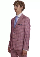 Men's Pink Plaid Sport Coat